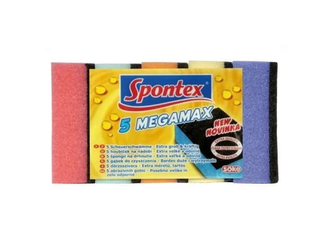 Itin didelės šveičiamosios kempinėlės SPONTEX MEGAMAX, 5 vnt.