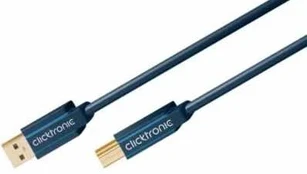 USB kabelis Clicktronic USB-A - USB-B 0,5 m mėlynas (RB70090)