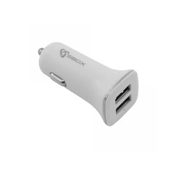 Mob.telefono auto įkroviklis Sbox DD-CC-224-W white