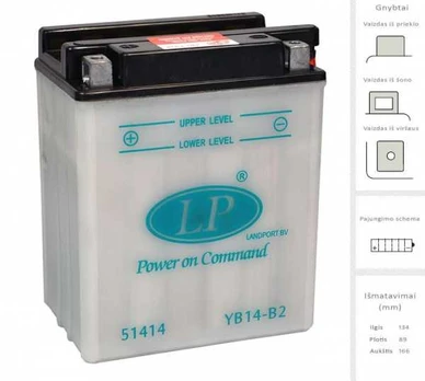 Landport Akumuliatorius 14 Ah 170A EN 12V