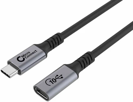 Kabelis USB MicroConnect USB-C - USB-C 0.5 m Juodai-sidabrinė (USB3.2CC05EX)