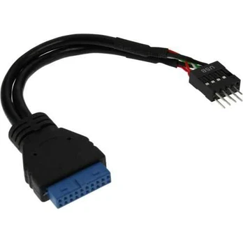 InLine USB 19 kontaktas - USB 8 kontaktas, 0,15 m, Juodas (33446I)