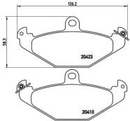 Stabdžių trinkelių rinkinys, diskinis stabdys BREMBO P 68 017 kaina