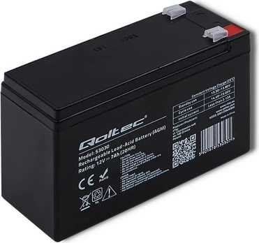 Qoltec Gel battery | 12V | 7Ah | Max.72A | AGM
