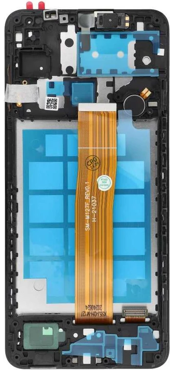 LCD ekranas SAMSUNG M12 OEM rėmeliui su komponentais