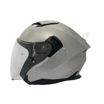Atviras Šalmas APEX JI200 Solid Sidabrinis