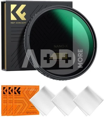 K&F Concept K&F 105MM Nano-X Variable/Fader ND Filter, ND2~ND32, W/O Black Cross with 3pcs cleaning cloths