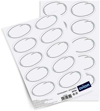 Orion Etiketės Lipdukai Stiklainių 20 Vnt. Baltos