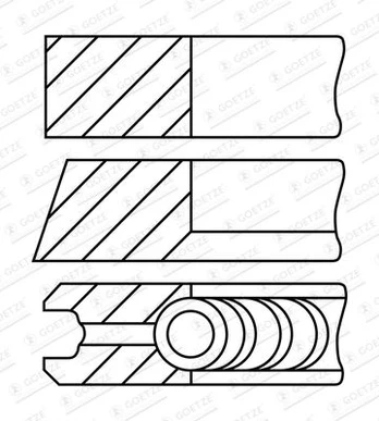 GOETZE 08-433100-00 Piston rings set
