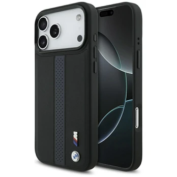 Dėklas BMW M Perforated Stripe Logo MagSafe do iPhone 17 Pro Max mėlyna