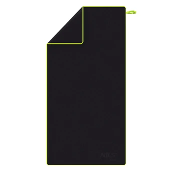 NAR11 BLACK-GREEN MICROFIBRE TOWEL 140x70 cm NILS AQUA
