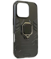 Juodas dėklas Apple iPhone 16 Pro telefonui "Ring Armor"