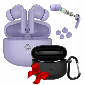 Belaidės ausinės Manta, violetinės