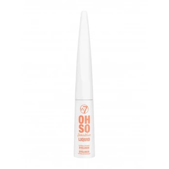 W7 Cosmetics Oh So Sensitive Liquid Eyeliner Akių apvadas, Black