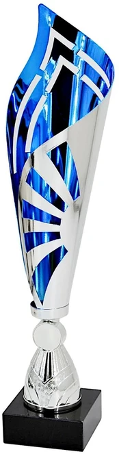 PUCHAR METALOWY SREBRNO Mėlynas 36 CM TRYUMF