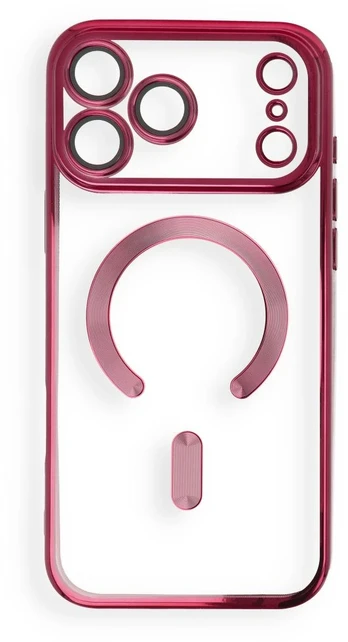 Dėklas Oem Case for iPhone 17 Pro Max / 18 Pro Max Electro Mag Cover compatible with MagSafe dark cherry