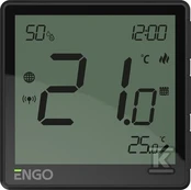 Engo Engo įleidžiamas, internetinis ZigBee temperatūros reguliatorius 230V, juodas EONE230B