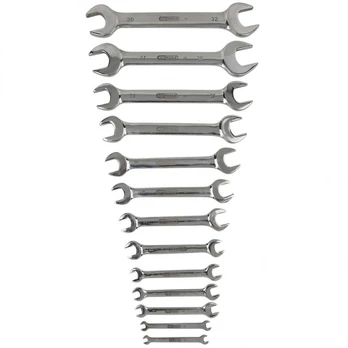 STAINLESS STEEL Open end spanner set, 13 pcs, KS Tools