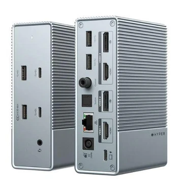 Šakotuvas Hyper Targus GEN2 15IN1 USB-C DOCKING STATN/Sidabrinis
