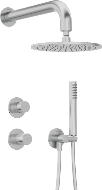 Concealed shower set with shower head
