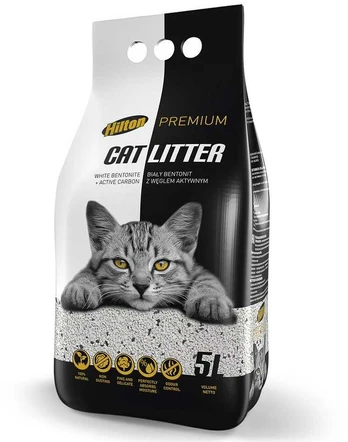 HILTON Bentonite with activated carbon Baltas - cat litter - 5 l