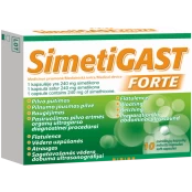 SIMETIGAST FORTE, 240 mg, 10 kaps. kaina