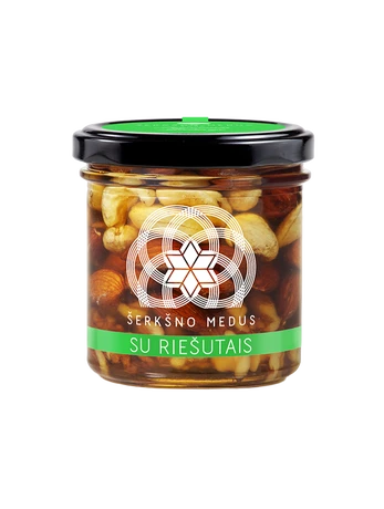 Medus su riešutais 200g