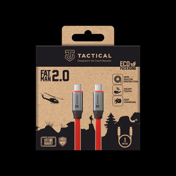 Tactical Fat Man 2.0 Cable USB-C USB-C 1m Raudona