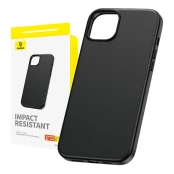 Phone Case for iPhone 15 ProMax Baseus Fauxther Series (Black) kaina