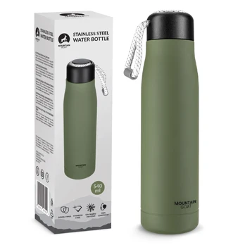 Terminis butelis su dirželiu 540 ml žalias
