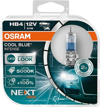 Osram lemputės HB4 COOL Mėlynas Intense +100% NEXT gen