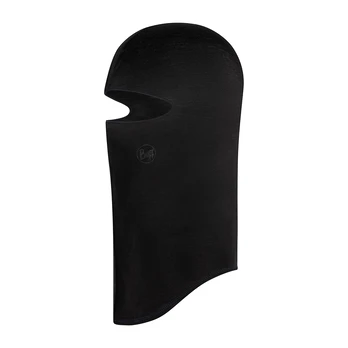 Buff Lightweight Merino Wool Balaclava Solid Black Balaklava