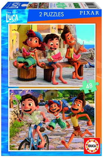 2 dėlionės LUCA DISNEY PIXAR, 4-6 metų, 2x48 dalių