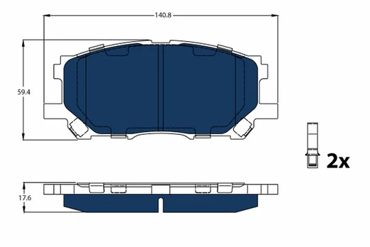 TRW GDB3338BTE Brake pad set