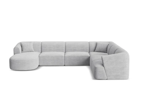 Modular Panoramic Right Corner Sofa, "Campi", 7 Seats, 330x255x70 Made in Europe