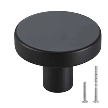 juodi 32 mm spintelės rankenėlės 10 vnt.