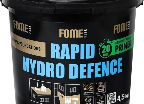 Bituminis-polimerinis gruntas FOME FLEX, Rapid Hydro Defence Primer, 4,5 kg