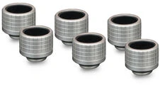 Thermal Grizzly DeltaMate Fitting, Messing, G1/4”-Gewinde - nickel, HT16, 6er-Pack