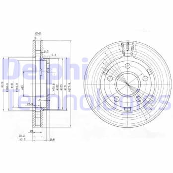 Stabdžių diskas DELPHI BG3144