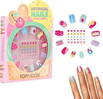 Topmodel - Artificial Nails And Deco Stone Set - CANDY GLAM