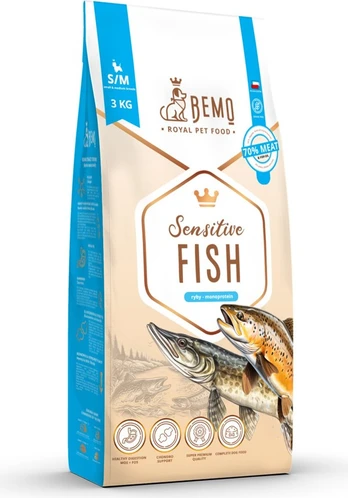 Bemo Maistas sausas Sensitive žuvis - ryba small/medium 3kg