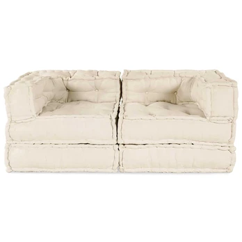 Modulinė sofa 2 pcs Kreminė 70 x 70 x 56 cm audinys