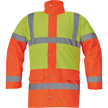 Darbinis švarkas vyrams Cerva Sefton HV, geltona/oranžinė, 3XL dydis