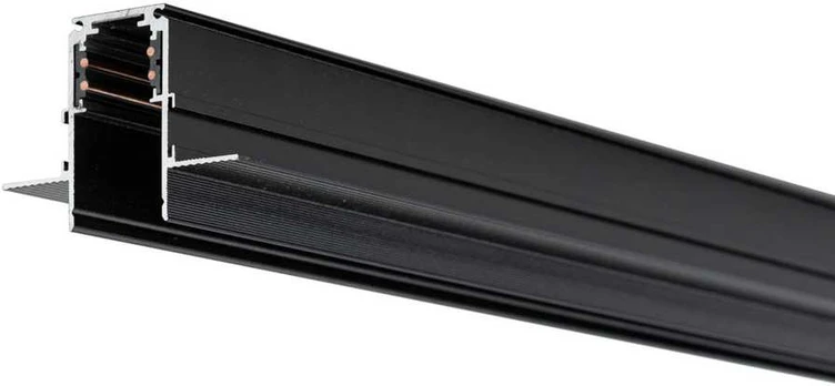 Įleidžiamas magnetinis bėgelis MAGNETIC, juodas, 1m