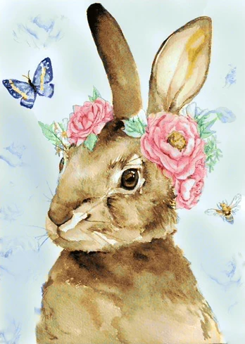 Deimantinis paveikslas Easter Rabbit WD221 27*38 cm