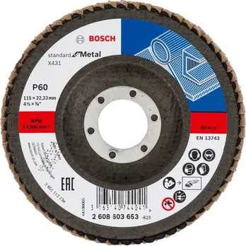 Šlifavimo diskas Bosch X431, 115 mm x 22.23 mm