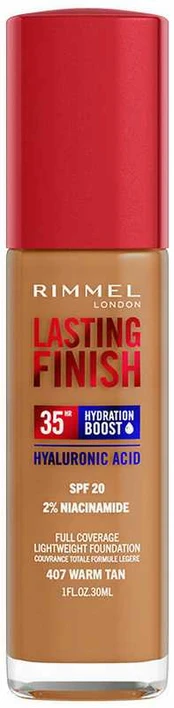 Rimmel London Lasting Finish Hydration Boost Spf20 407-Warm Tan 30ml