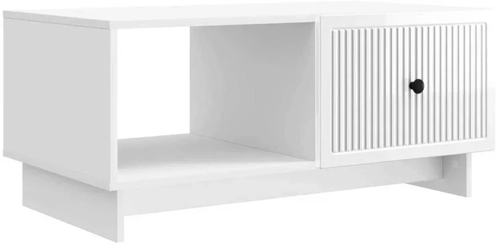 Kavos staliukas Itin blizgi balta 90 x 50 x 40 cm