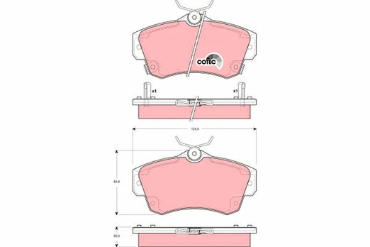 TRW GDB4118 Brake pad set