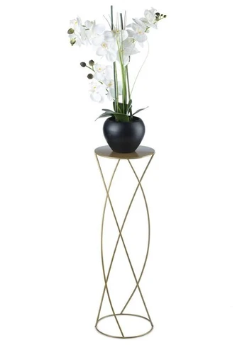 Modernus gėlių stovas, auksinis, 70 cm